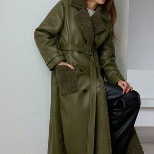 Army Green Elegant Women's Windbreaker Jacket